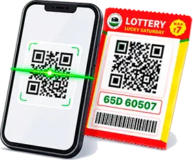 Scan lottery ticket QR